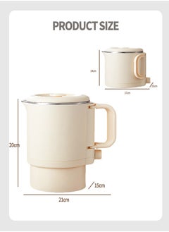 ماركة غير محددة 800ml Portable collapsible kettle, Portable travel kettle, Stainless steel mini electric cooking pot, Suitable for business trips, travel, home, camping(1pcs)  - Image 3