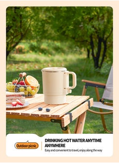ماركة غير محددة 800ml Portable collapsible kettle, Portable travel kettle, Stainless steel mini electric cooking pot, Suitable for business trips, travel, home, camping(1pcs)  - Image 4