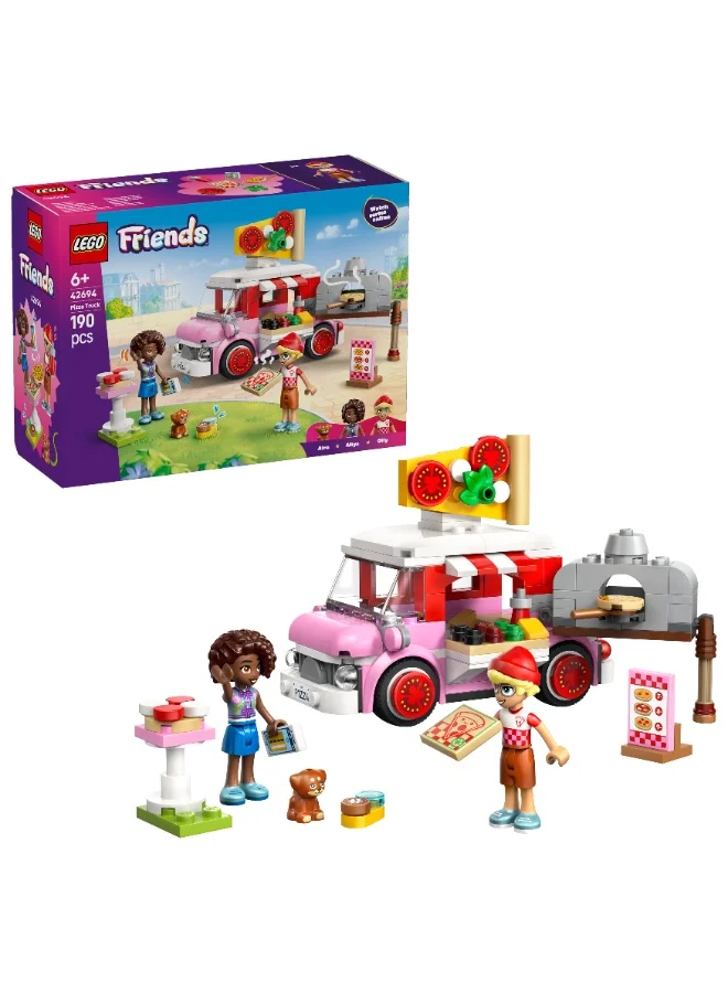 Lego Friends Pizza Truck Toy with Mini Dolls & Pet Dog 42694 (Age 6+, 190 Pieces)