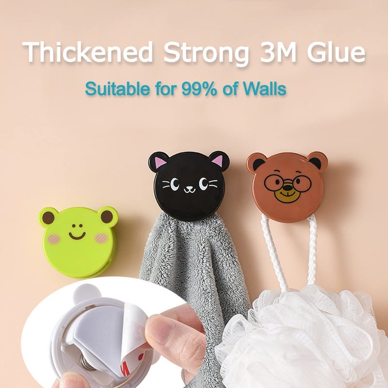 Mockery Rack Towel Clip Paste Type Snap Towel Clip Kitchen and Bathroom Multi-Functional Convenient Rag Clip Free Punch Paste Type snap, Free Punch (Random Pattern, Pack of 4) - Image 4