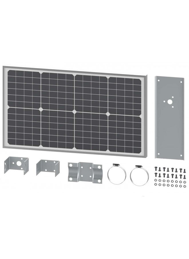 Ghost Controls 30 Watt Monocrystalline Solar Panel Kit for Automatic Gate Opener Systems Model AX30