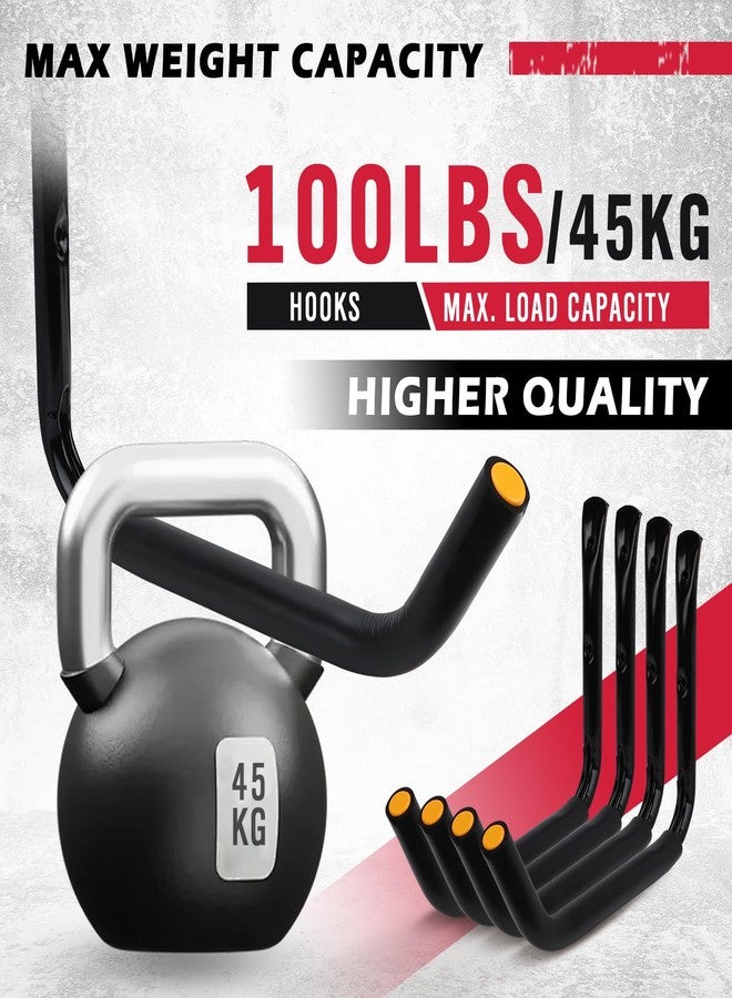 SEDY 4-Piece 15" 100 Lbs Heavy Duty Garage Storage Hooks, Kayak Storage Rack Garage Hooks Jumbo Arm Kayak Wall Mount for Hanging Surfboard Snowboard Paddle Board Ladders Bikes - Image 3