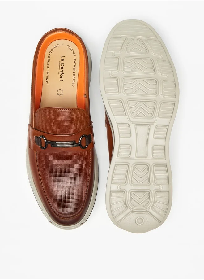 Le Confort Men's Textured Slip-On Mules