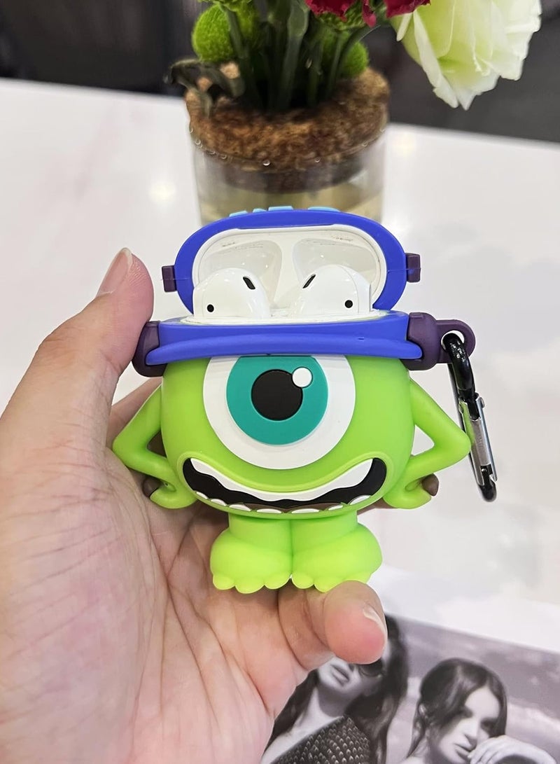 Compatible with AirPods 4 Case Soft Silicone Shockproof Cover for AirPods 4th Generation (2024), New 3D Cute Cartoon Creative Fun Case with Keychain Design  - Image 4