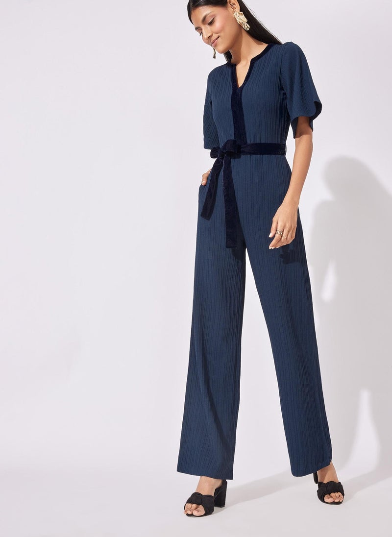 The Label Life Front Tie Flared Jumpsuit - Image 2