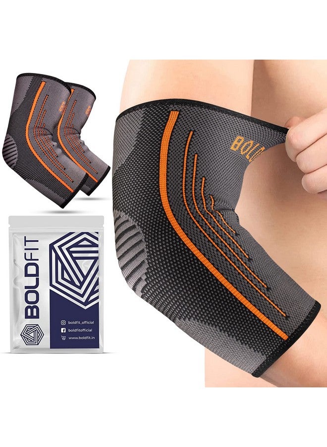 Boldfit Nylon Elbow Support For Gym Elbow Band For Pain Relief Tennis Elbow Band For Men & Women Tennis Elbow Support For Badminton Cricket & Sports Elbow Sleeves/Elbow Guard/Elbow Brace/Elbow Cap- M - Image 1