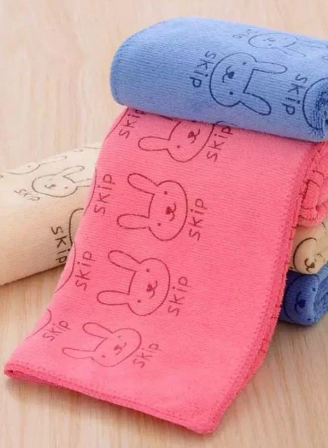 Generic "Set of 5 Ultra-Absorbent Microfiber Towels for Reuse - Microfiber Towel for Hair, Face, Kids, Kitchen, and Bathroom, Size 30x30 cm - Ideal Towel for Car Washing, Microfiber Cleaning Towels for Screens and Windows, Drying and Polishing - Five Random Color Pieces"