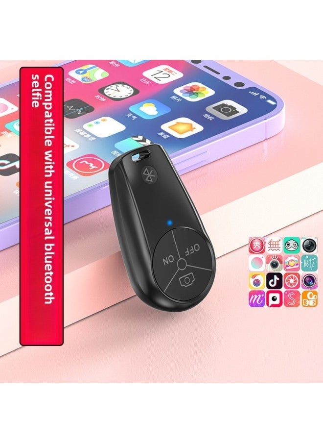 Mobile Phone Bluetooth Selfie Artifact Live Broadcast Remote Control Android IOS Universal Mini Wireless Single on Photography Remote Control-Color:Black - Image 1