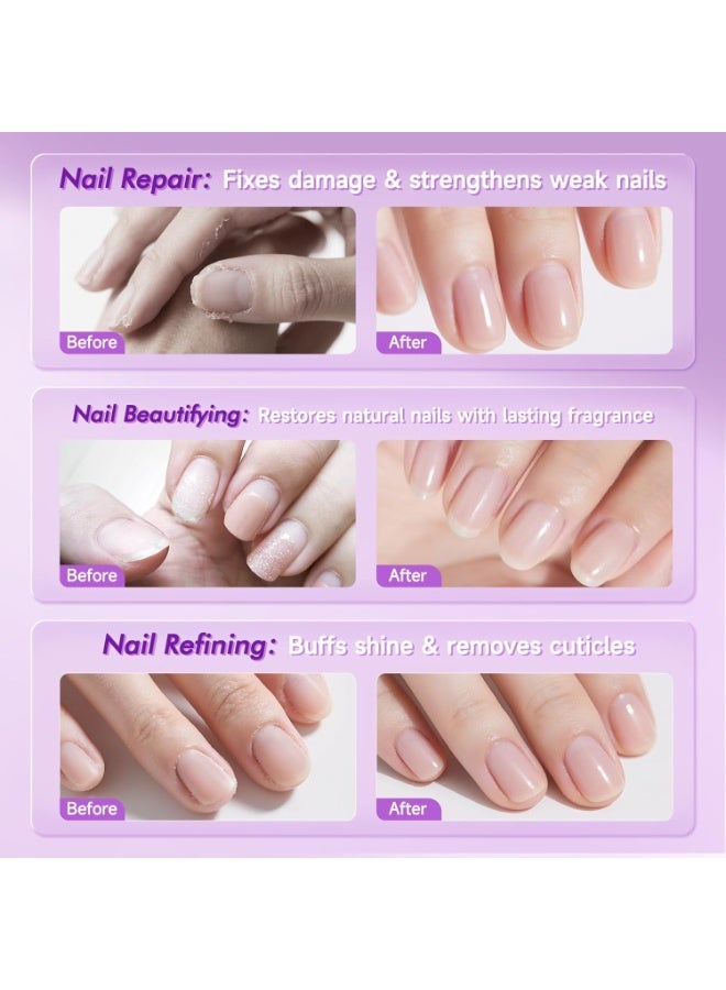 Azonee قلم زيت بشرة 3 في 1 بطرف سيراميك، علاج للأظافر المتشققة، الأظافر الجافة والتالفة، مزيل ودافع للبشرة، قلم للعناية بالأظافر - Image 4