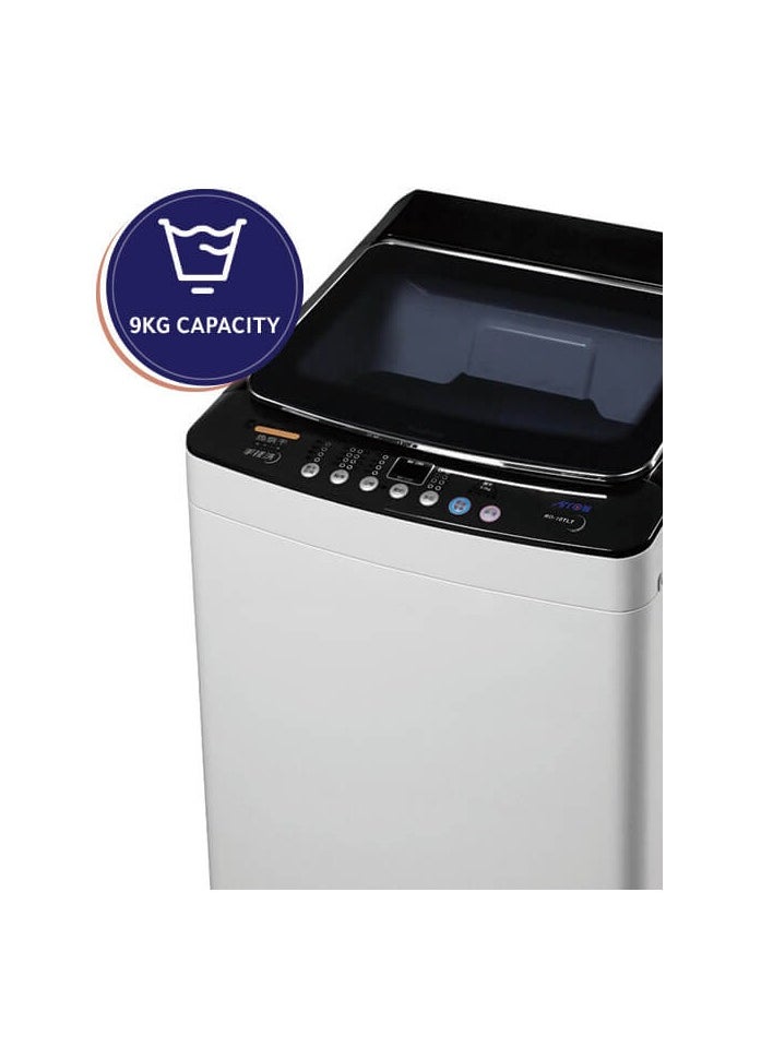 Arrow - 9KG Top Loading Fully Automatic Washing Machine, Light Grey, 8 Programs, LED Display, Fuzzy Control, Child Lock, Tempered Glass Lid, Aluminum Motor | Model No: RO-10TLT - Image 1