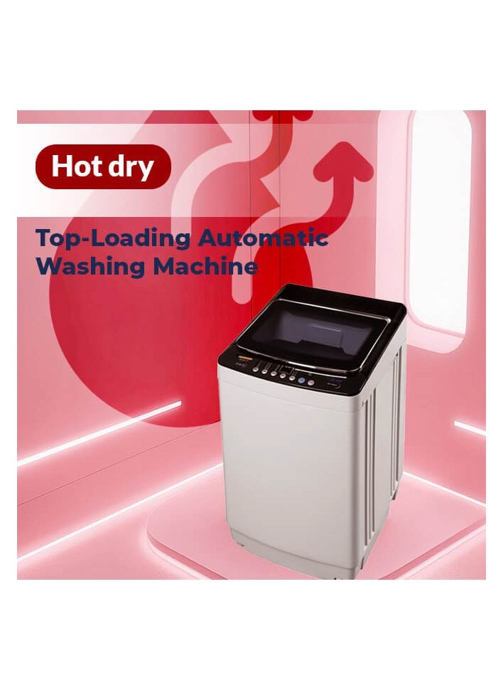 Arrow - 9KG Top Loading Fully Automatic Washing Machine, Light Grey, 8 Programs, LED Display, Fuzzy Control, Child Lock, Tempered Glass Lid, Aluminum Motor | Model No: RO-10TLT - Image 1