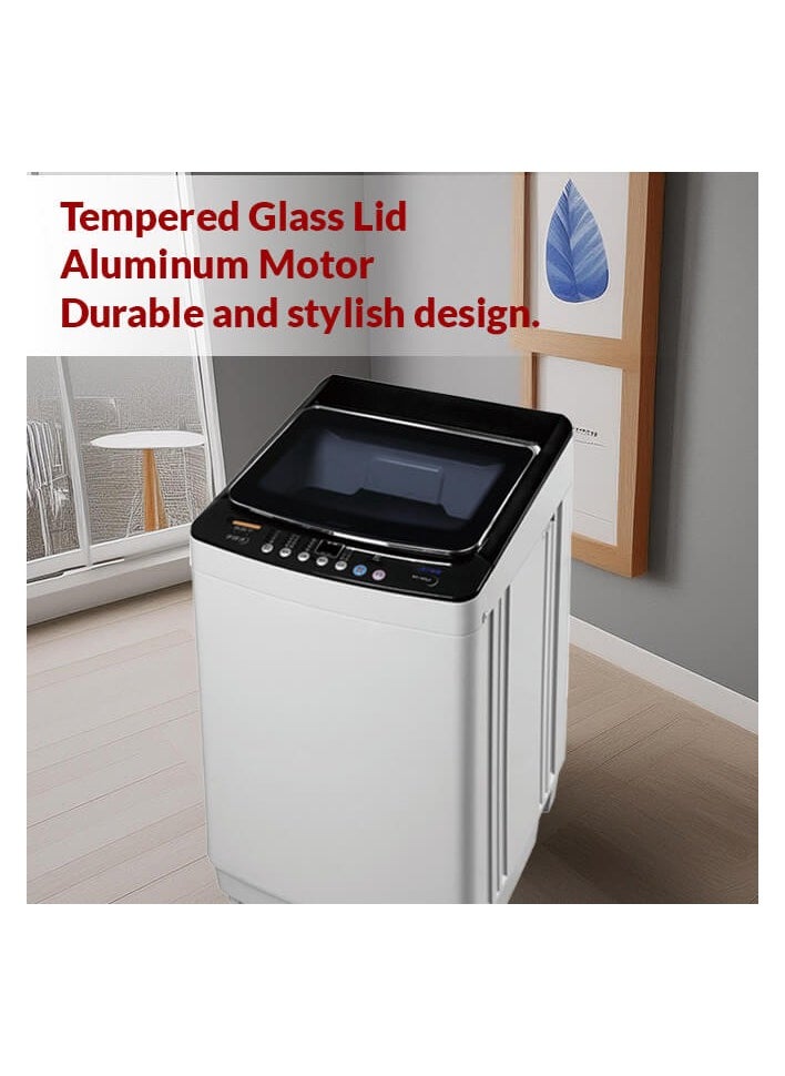 Arrow - 9KG Top Loading Fully Automatic Washing Machine, Light Grey, 8 Programs, LED Display, Fuzzy Control, Child Lock, Tempered Glass Lid, Aluminum Motor | Model No: RO-10TLT - Image 1