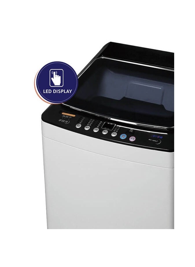 Arrow - 9KG Top Loading Fully Automatic Washing Machine, Light Grey, 8 Programs, LED Display, Fuzzy Control, Child Lock, Tempered Glass Lid, Aluminum Motor | Model No: RO-10TLT - Image 1