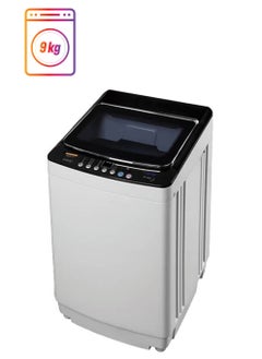 9KG Top Loading Fully Automatic Washing Machine, Light Grey, 8 Programs, LED Display, Fuzzy Control, Child Lock, Tempered Glass Lid, Aluminum Motor | Model No: RO-10TLT