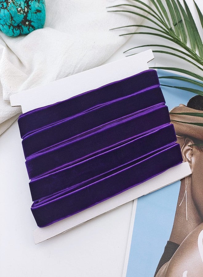 Coiris 1.6cm 20pcs Purple Velvet Chokers Vintage Necklace for Women With Extension (XL-1002-6) - Image 5