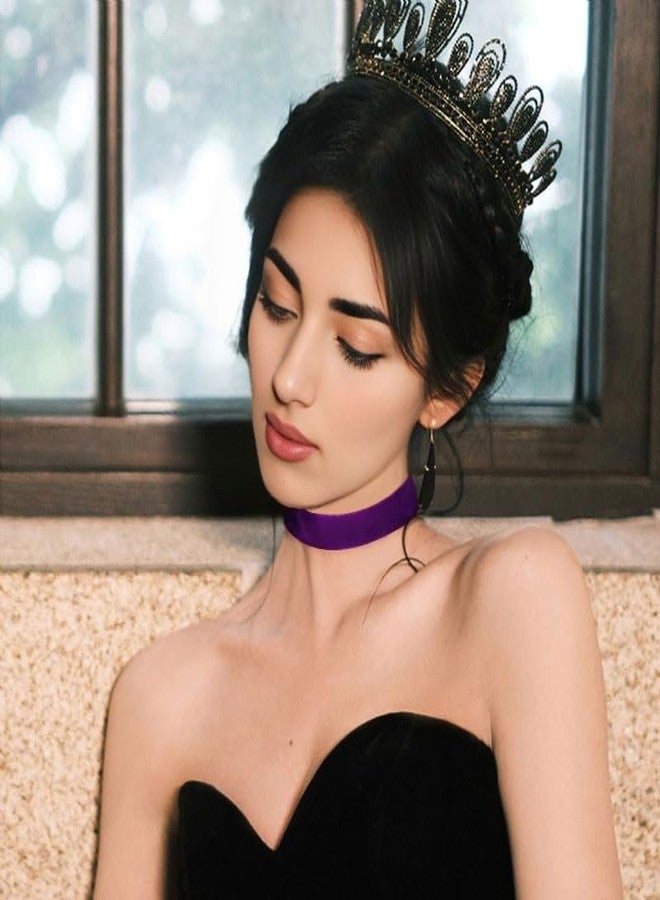 Coiris 1.6cm 20pcs Purple Velvet Chokers Vintage Necklace for Women With Extension (XL-1002-6) - Image 2