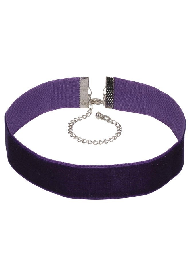 Coiris 1.6cm 20pcs Purple Velvet Chokers Vintage Necklace for Women With Extension (XL-1002-6) - Image 1