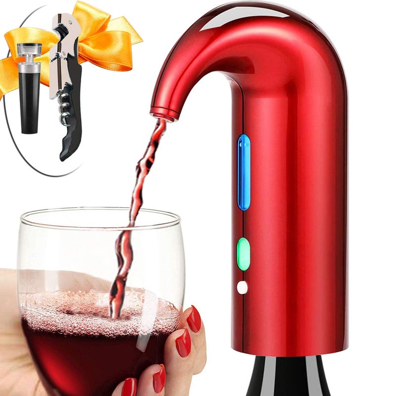 Electric Wine Aerator Gifts Touch Portable Red  White Wine Accessories Aeration For Wine and Spirit Beginner and Enthusiast Spout Pourer  Wine
