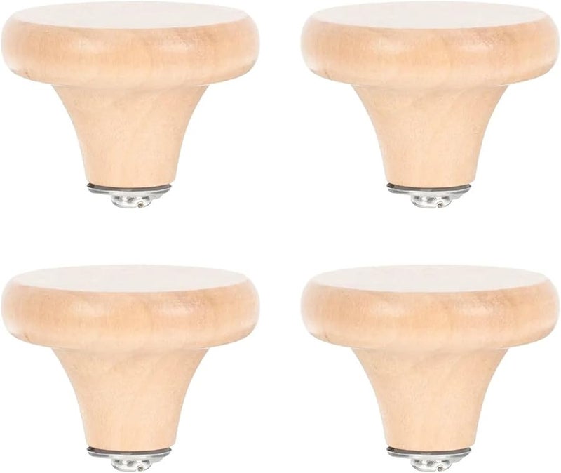 مقبض غطاء القدر العالمي للاستبدال 12 قطعة مقبض خشبي مقاوم للحرارة ملحق أدوات المطبخ - Image 2