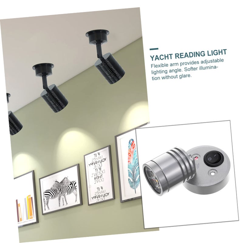 Silver Marine Wall Mount Reading Light 3W Soft Illumination For RV Boat Yacht - Image 4