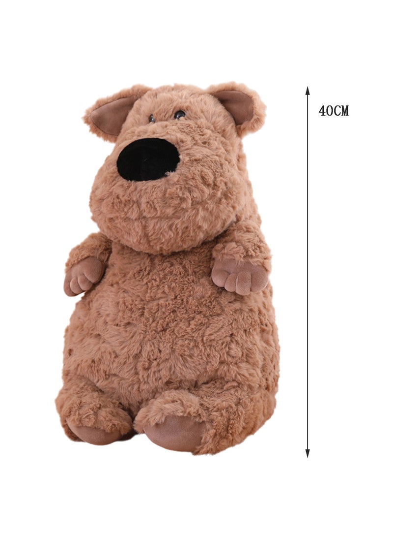 40 CM Khaki Cute Cartoon Dog Plush Toy Soft Stuffed Simulation Animal Doll For Girls And Boys All Ages Gift - Image 2