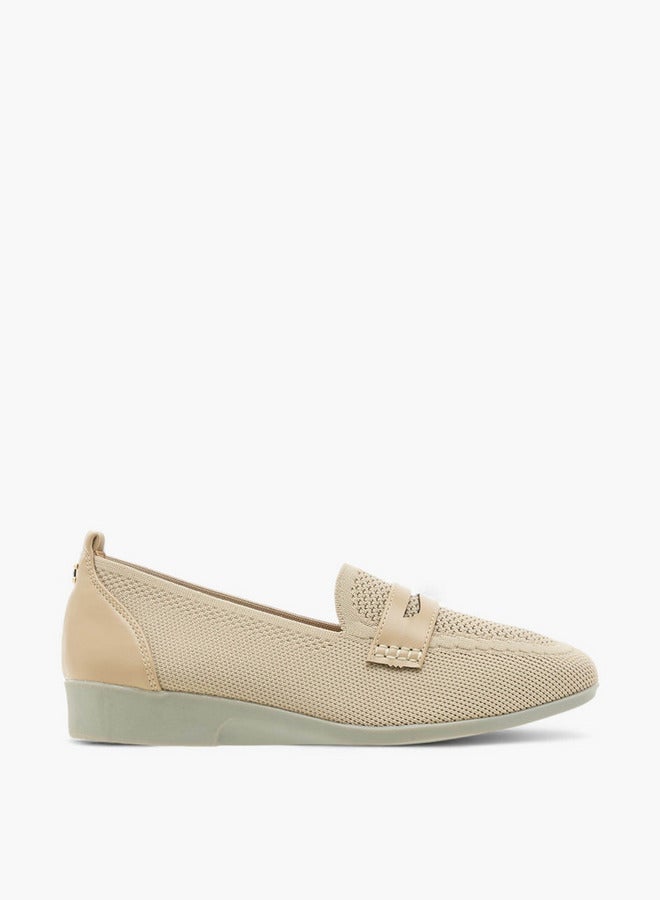 Le Confort Flyknit Textured Slip-On Loafers with Platform Heels - Image 1