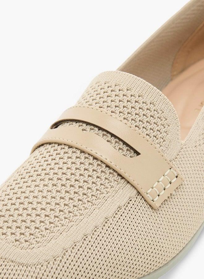 Le Confort Flyknit Textured Slip-On Loafers with Platform Heels - Image 4