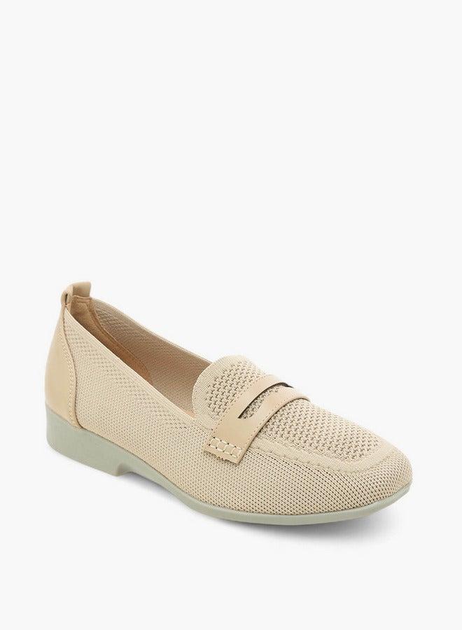 Le Confort Flyknit Textured Slip-On Loafers with Platform Heels - Image 1