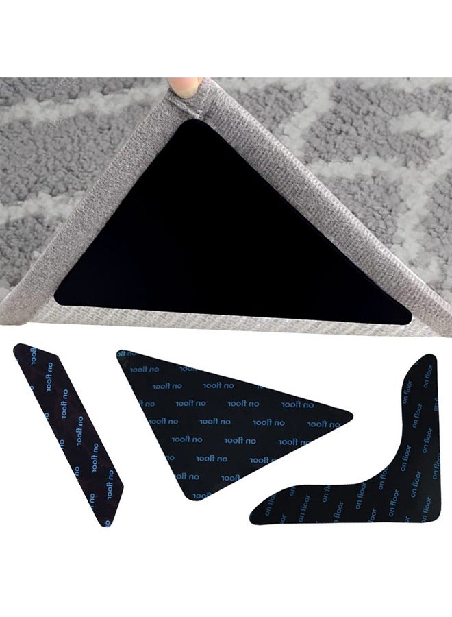 16 Pcs Rug Gripper Carpet Fixed Stickers Non-slip Waterproof Strip-Mat for Hardwod Floors and Tiles, Dual Sided Adhesive Rug Sticker to Keep Your Rugs in Place. Style C - Image 2
