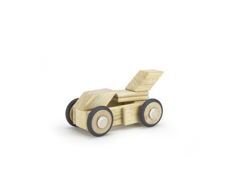 Tegu Magnetic Wooden Blocks, Wheels Accessory, 4-Pack (TEGM12059) - Image 3