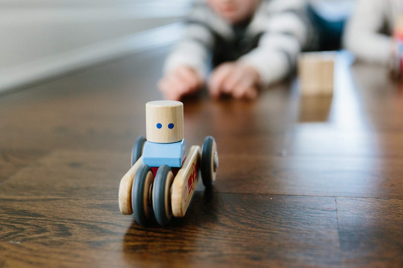 Tegu Magnetic Wooden Blocks, Wheels Accessory, 4-Pack (TEGM12059) - Image 5