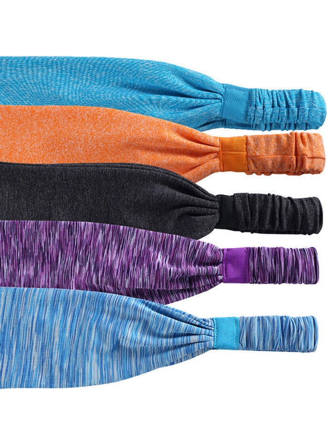 NIBEMINENT Unisex Elastic Stretch Sweat Absorbent Yoga Running Hair Band Sports Headband 24*7.5cm  - Image 3