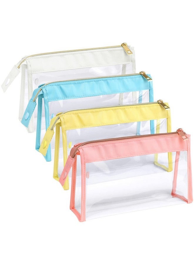 Packism Clear Makeup Bags, Perfect Size Tsa Approved Toiletry Bag For Travel Size Bottles, Sturdy Clear Pouches With Zipper For Home Storage Organizing, Vacation, Travel Essentials (4 Pack) - Image 1