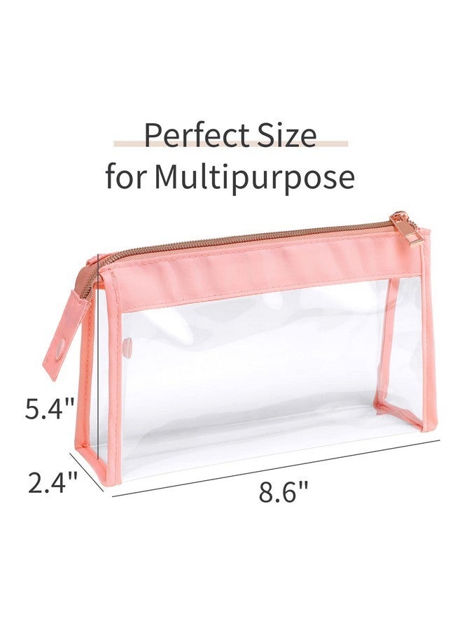 Packism Clear Makeup Bags, Perfect Size Tsa Approved Toiletry Bag For Travel Size Bottles, Sturdy Clear Pouches With Zipper For Home Storage Organizing, Vacation, Travel Essentials (4 Pack) - Image 2