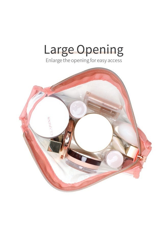 Packism Clear Makeup Bags, Perfect Size Tsa Approved Toiletry Bag For Travel Size Bottles, Sturdy Clear Pouches With Zipper For Home Storage Organizing, Vacation, Travel Essentials (4 Pack) - Image 3