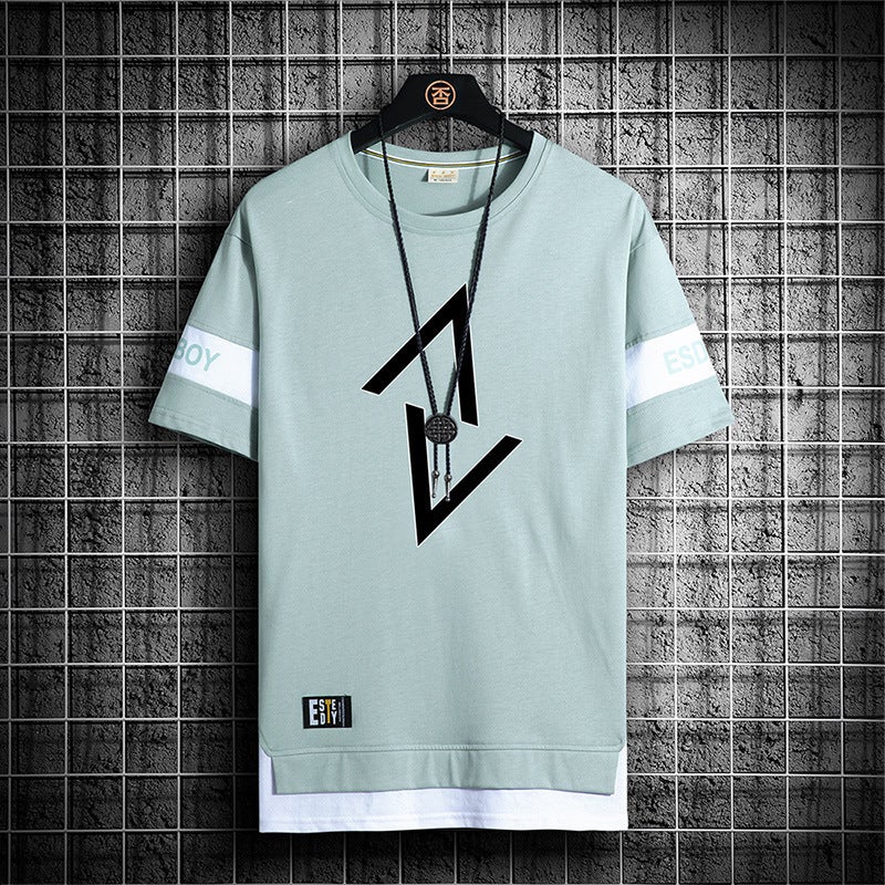 Men'S Short-Sleeve 2023 New Summer Ice Silk Half-Sleeve Men'S T-Shirt Trendy Versatile Student Top - Image 5