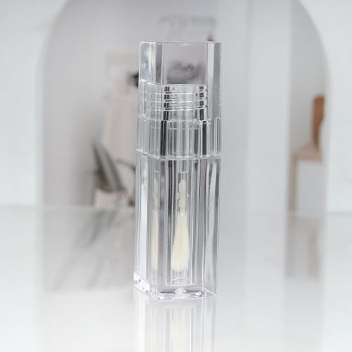 COSIDEA 24pcs PETG 5ml Empty square Transparent lipgloss tubes bulk wholesale with big wand lipgloss containers large doe foot tube for coconut oil bottle - Image 4