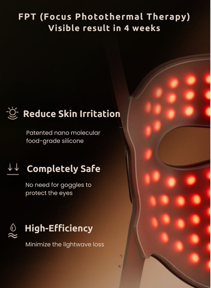 JOVS قناع العلاج بالليزر الضوئي 4D، علاج الضوء الأحمر للوجه بأربعة أطوال موجية مختلفة معتمد على تقنية FPT المركزة، 3 أوضاع لقناع الوجه المحمول لمكافحة الشيخوخة، مُختبر سريريًا ومعتمد من SFDA.. - Image 5