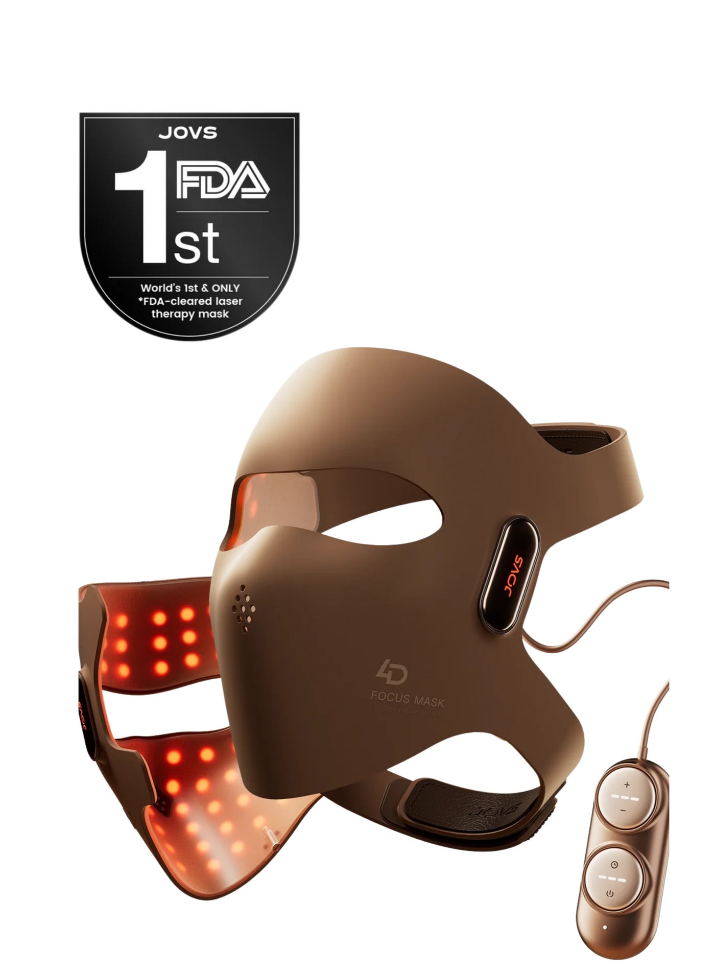 JOVS 4D Laser Light Therapy Mask, Red Light Therapy for Face with 4 Different Wavelength Adopted FPT Concentrated Technology, 3 Modes Portable Face Mask for Anti-aging,Clinically Tested and SFDA Cleared.