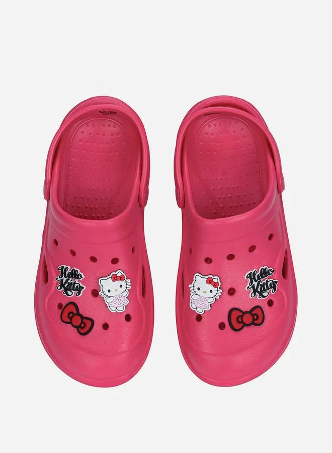 Comic Kicks by UrbanHaul Comic Kicks by UrbanHaul Hello Kitty Applique Detail Clogs with Backstrap