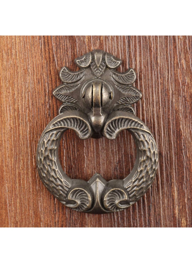 Dophee dophee 5Pcs Vintage Bronze Drop Ring Knobs Pulls Single Hole Decorative Handles with Screws for Drawer Kitchen Cabinet Cupboard Dresser Wooden Box 173x240  - Image 5