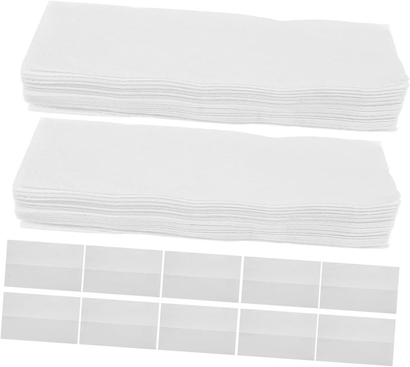 مناديل ورقية بيضاء قابلة للتخلص 200 قطعة مناشف يد ناعمة ماصة للضيوف حفلات الزفاف والحفلات - Image 2