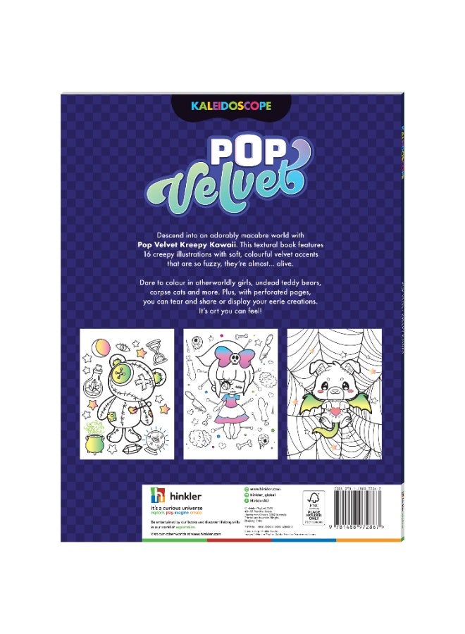 Hinkler Kaleidoscope Pop Velvet Colouring Kreepy Kawaii | 32 Pages | Educational Fun Activity Book | Age 16+ - Image 4