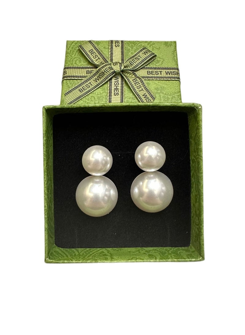 Generic - Atmospheric pearl earrings Vintage Hepburn style stud earrings - Image 1