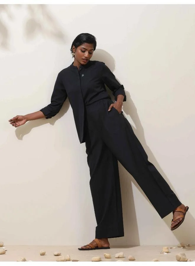 trueBrowns trueBrowns Black Cotton Co-Ord Set