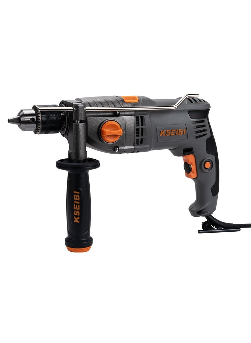 KSEIBI Impact Drill, 13mm Keyed, High-Power Impact Drill, For Construction or Professional and Fastening Applications, Suitable for Drilling into Various Metals, Woodworking, Construction Work - Image 1