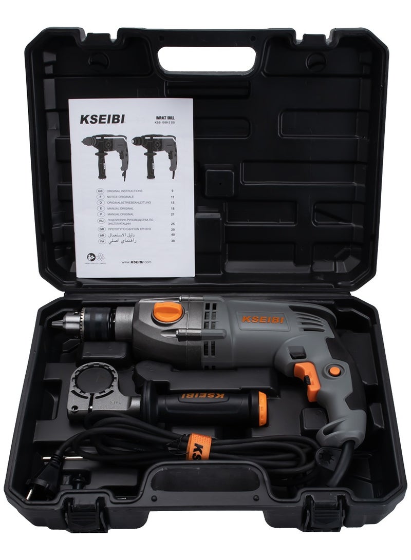 KSEIBI Impact Drill, 13mm Keyed, High-Power Impact Drill, For Construction or Professional and Fastening Applications, Suitable for Drilling into Various Metals, Woodworking, Construction Work - Image 4