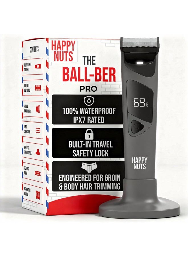 HAPPY NUTS The Ballber Groin Trimmer for Men Waterproof Rechargeable Ball Shaver for Men (The Ballber Pro), 1.0 count - Image 1