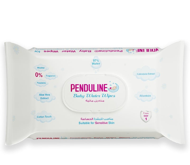 Penduline Baby Wipes With  97% Water | 70pcs | Calendula |Safe for New Born | Sensitivie Skin | Zero Alcohol - Fragrance - Parabens - Image 1