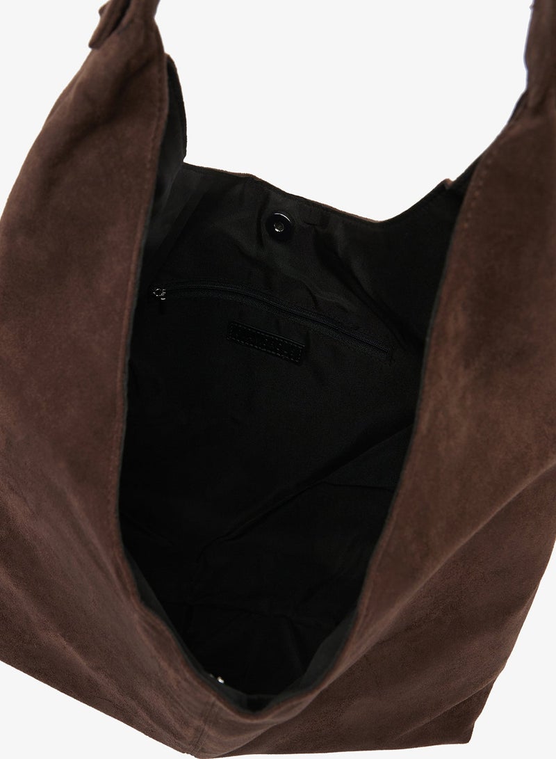 GLAMOROUS Large Faux Suede Tote Bag - Image 5